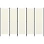 White 5-panel room divider screen 250x180 cm by vidaXL, Room dividers - Ref: Foro24-320723, Price: 37,97 €, Discount: %
