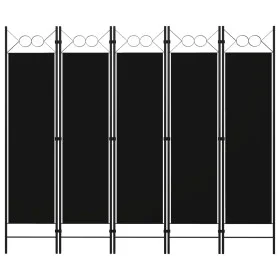 Divider screen with 5 panels black 200x180 cm by vidaXL, Room dividers - Ref: Foro24-320710, Price: 49,45 €, Discount: %