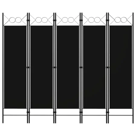 Divider screen with 5 panels black 200x180 cm by vidaXL, Room dividers - Ref: Foro24-320710, Price: 49,45 €, Discount: %