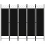 Divider screen with 5 panels black 200x180 cm by vidaXL, Room dividers - Ref: Foro24-320710, Price: 48,50 €, Discount: %