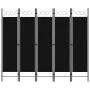Divider screen with 5 panels black 200x180 cm by vidaXL, Room dividers - Ref: Foro24-320710, Price: 49,45 €, Discount: %