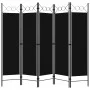 Divider screen with 5 panels black 200x180 cm by vidaXL, Room dividers - Ref: Foro24-320710, Price: 49,45 €, Discount: %
