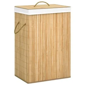 Wäschekorb aus Bambus, 2 Abschnitte, 72 l von vidaXL, Wäschekörbe - Ref: Foro24-320739, Preis: 44,73 €, Rabatt: %