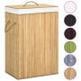 Bamboo laundry basket 2 sections 72 l by vidaXL, Laundry baskets - Ref: Foro24-320739, Price: 34,33 €, Discount: %