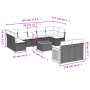 Set de sofás de jardín 10 pzas cojines ratán sintético negro by , Garden sets - Ref: Foro24-3260376, Price: 601,02 €, Discoun...