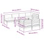 Gartensofa-Set, 8-teilig, mit Kissen, imprägnierte Kiefernholzmöbel von , Gartensets - Ref: Foro24-3299352, Preis: 683,69 €, ...