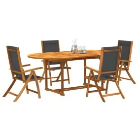 5-teiliges Garten-Esszimmerset aus massivem Akazienholz und Textilene von , Gartensets - Ref: Foro24-3279258, Preis: 613,91 €...