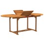 Juego comedor de jardín 5 pzas madera maciza acacia y textileno
