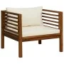 Gartenmöbel 7 Stück creme Kissen massives Akazienholz von , Gartensets - Ref: Foro24-3086930, Preis: 886,20 €, Rabatt: %