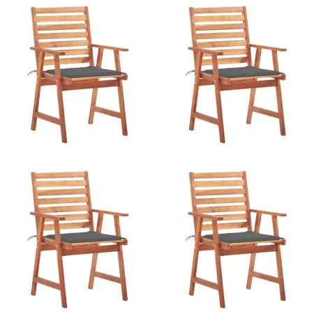Sillas comedor de jardín y cojines 4 uds madera maciza acacia de , Sillas de jardín - Ref: Foro24-3078320, Precio: 310,68 €, ...