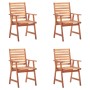 Sillas comedor de jardín y cojines 4 uds madera maciza acacia de , Sillas de jardín - Ref: Foro24-3078320, Precio: 313,55 €, ...
