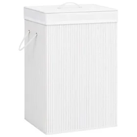 Bambus-Wäschekorb 2-teilig weiß 72 l von vidaXL, Wäschekörbe - Ref: Foro24-320743, Preis: 46,92 €, Rabatt: %