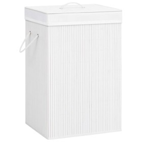 Bambus-Wäschekorb 2-teilig weiß 72 l von vidaXL, Wäschekörbe - Ref: Foro24-320743, Preis: 41,53 €, Rabatt: %