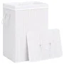 Bamboo laundry basket 2 sections white 72 l by vidaXL, Laundry baskets - Ref: Foro24-320743, Price: 46,92 €, Discount: %