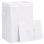 Cesto de la ropa sucia de bambú 2 secciones blanco 72 l de vidaXL, Cestas para ropa - Ref: Foro24-320743, Precio: 41,53 €, De...