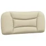 Bed frame with cream fabric headboard 80x200 cm by , Beds and slatted bases - Ref: Foro24-3207735, Price: 160,51 €, Discount: %