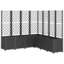 Planter with black PP trellis 160x160x140 cm by , Pots and planters - Ref: Foro24-367883, Price: 306,93 €, Discount: %