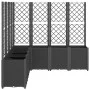 Planter with black PP trellis 160x160x140 cm by , Pots and planters - Ref: Foro24-367883, Price: 306,93 €, Discount: %