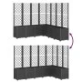 Planter with black PP trellis 160x160x140 cm by , Pots and planters - Ref: Foro24-367883, Price: 306,93 €, Discount: %