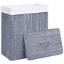 Cesto de la ropa sucia de bambú 2 secciones gris 100 l de vidaXL, Cestas para ropa - Ref: Foro24-320742, Precio: 31,96 €, Des...