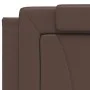 Bed frame with LED lights brown synthetic leather 200x200 cm by , Beds and slatted bases - Ref: Foro24-3214045, Price: 225,31...