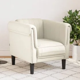 Cremefarbener Samtsessel von , Sofas - Ref: Foro24-372572, Preis: 160,39 €, Rabatt: %