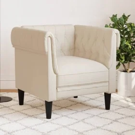 Sillón Chesterfield de lino de , Sofás - Ref: Foro24-372545, Precio: 225,62 €, Descuento: %