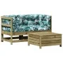 Gartensofa-Set 3-teilig und Kissen aus imprägniertem Kiefernholz von , Gartensets - Ref: Foro24-3250759, Preis: 348,33 €, Rab...