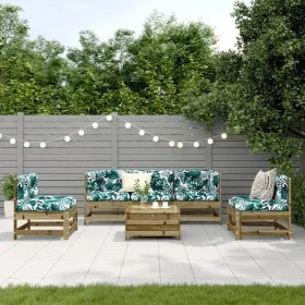 Garden furniture set 6 pieces and impregnated pine wood cushions by , Garden sets - Ref: Foro24-3250727, Price: 591,13 €, Dis...