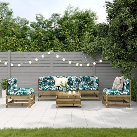 6-teiliges Gartenmöbel-Set mit imprägnierten Kiefernholzkissen von , Gartensets - Ref: Foro24-3250727, Preis: 598,78 €, Rabat...