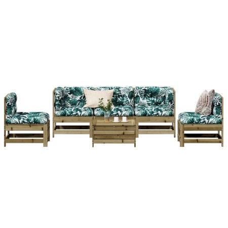 6-teiliges Gartenmöbel-Set mit imprägnierten Kiefernholzkissen von , Gartensets - Ref: Foro24-3250719, Preis: 619,11 €, Rabat...