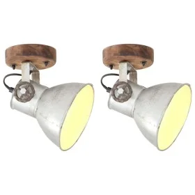 Industrielle Wand-/Deckenlampen 2 Stück Silber 20x25 cm E27 von vidaXL, Lampen - Ref: Foro24-320504, Preis: 58,52 €, Rabatt: %