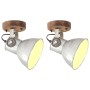 Lámparas de pared/techo industrial 2 uds plateada 20x25 cm E27 de vidaXL, Lámparas - Ref: Foro24-320504, Precio: 57,08 €