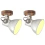 Lámparas de pared/techo industrial 2 uds plateada 20x25 cm E27 de vidaXL, Lámparas - Ref: Foro24-320504, Precio: 58,24 €, Des...