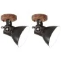 Lámparas industriales de pared/techo 2 uds negro 20x25 cm E27 de vidaXL, Lámparas - Ref: Foro24-320514, Precio: 66,71 €, Desc...