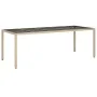 Set comedor jardín 9 pzas cojines ratán sintético vidrio beige by , Garden sets - Ref: Foro24-3278595, Price: 736,38 €, Disco...