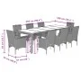 Set comedor jardín 9 pzas cojines ratán sintético vidrio beige by , Garden sets - Ref: Foro24-3278595, Price: 736,38 €, Disco...