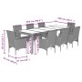 Set comedor jardín 9 pzas cojines ratán sintético vidrio beige by , Garden sets - Ref: Foro24-3278595, Price: 693,51 €, Disco...
