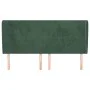 Headboard with dark green velvet ears 183x23x118/128cm by , Headboards and footboards - Ref: Foro24-3117739, Price: 169,44 €,...