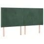Headboard with dark green velvet ears 183x16x118/128cm by , Headboards and footboards - Ref: Foro24-3119363, Price: 162,77 €,...
