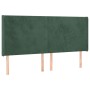 Kopfteil mit dunkelgrünen Samtohren 183x16x118/128cm von , Kopf- und Fußteile - Ref: Foro24-3119363, Preis: 168,90 €, Rabatt: %