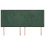 Headboard with dark green velvet ears 183x16x118/128cm by , Headboards and footboards - Ref: Foro24-3119363, Price: 162,77 €,...