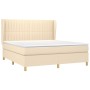 Boxspringbett mit cremefarbener Stoffmatratze 180x200 cm von , Betten und Lattenroste - Ref: Foro24-3128706, Preis: 666,99 €,...