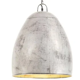 Lámpara colgante industrial redonda 25 W plateada 42 cm E27 de vidaXL, Lámparas - Ref: Foro24-320555, Precio: 49,99 €, Descue...