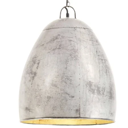 Round industrial pendant lamp 25 W silver 42 cm E27 by vidaXL, Lamps - Ref: Foro24-320555, Price: 50,37 €, Discount: %