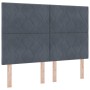 Estructura de cama Gris oscuro 140 x 200 cm Terciopelo