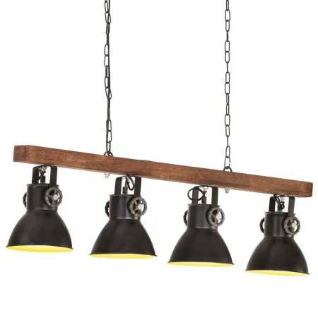 Industrielle Deckenleuchte aus schwarzem Mangoholz E27 von vidaXL, Lampen - Ref: Foro24-320523, Preis: 115,31 €, Rabatt: %