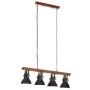 Lámpara de techo industrial madera de mango negro E27