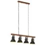 Lámpara de techo industrial madera de mango negro E27 de vidaXL, Lámparas - Ref: Foro24-320523, Precio: 115,26 €, Descuento: %