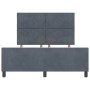 Estructura de cama Gris oscuro 140 x 200 cm Terciopelo